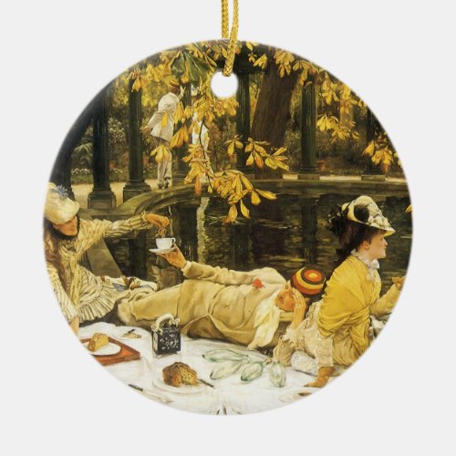 Holyday the Picnic by James Tissot Victorian Art Ceramic Ornament