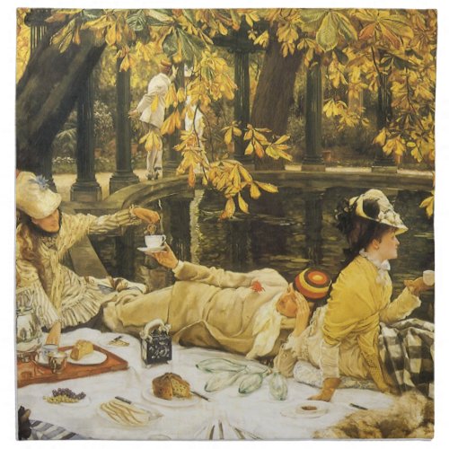 Holyday the Picnic by James Tissot Victorian Art Napkin