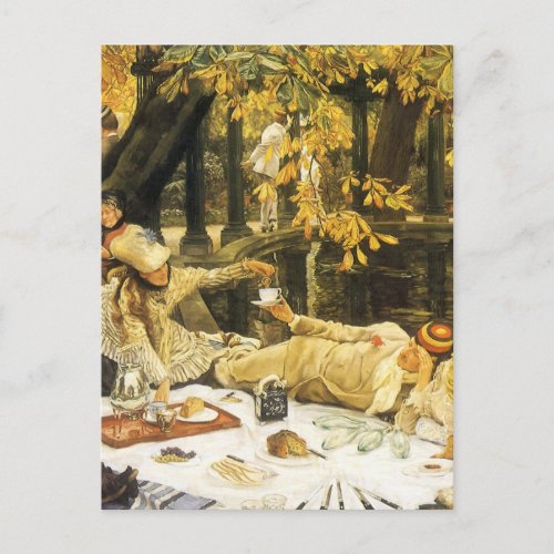 Holyday the Picnic by James Tissot Victorian Art Postcard