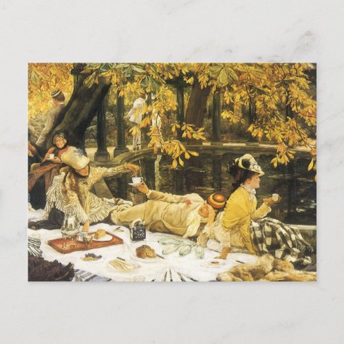 Holyday the Picnic by James Tissot Victorian Art Postcard