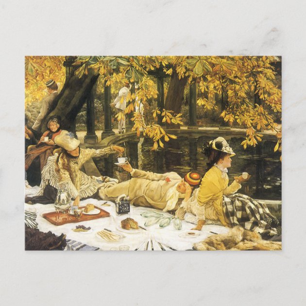 Holyday the Picnic by James Tissot Victorian Art Postcard Zazzle