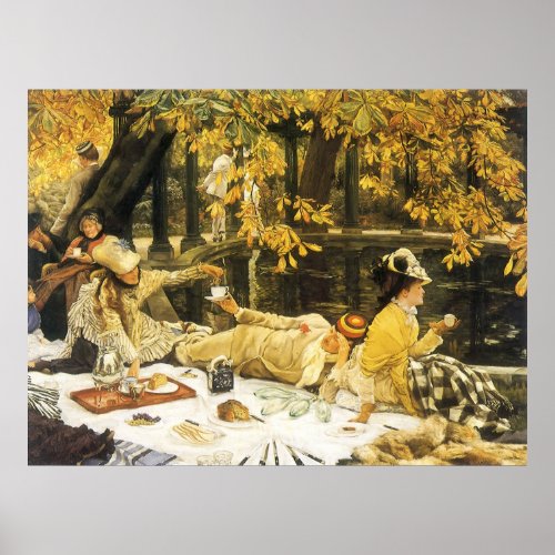 Holyday the Picnic by James Tissot Victorian Art Poster