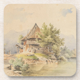 Holzhütte am See – Carl Lafite Beverage Coaster
