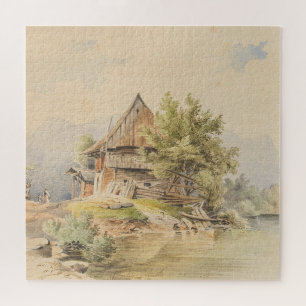 Holzhütte am See – Carl Lafite Jigsaw Puzzle