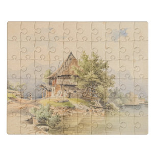 Holzhütte am See – Carl Lafite Jigsaw Puzzle