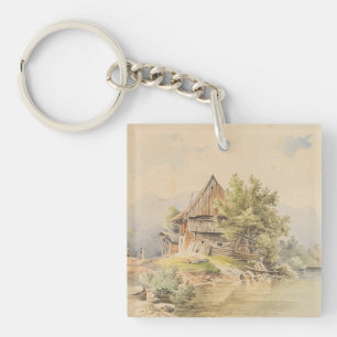 Holzhütte am See – Carl Lafite Keychain
