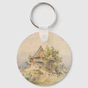 Holzhütte am See – Carl Lafite Keychain