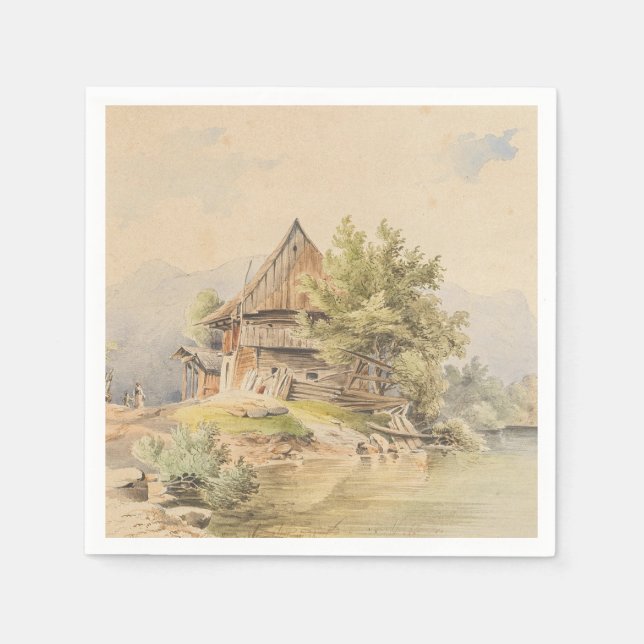 Holzhütte am See – Carl Lafite Napkins (Front)