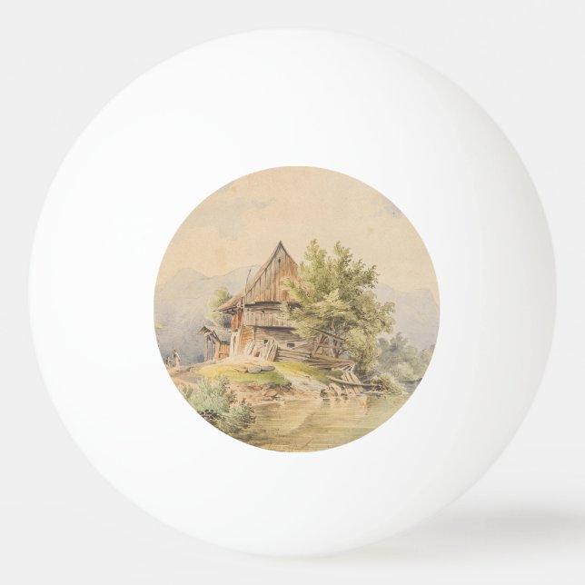 Holzhütte am See – Carl Lafite Ping Pong Ball (Front)