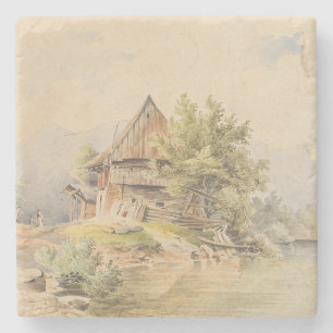 Holzhütte am See – Carl Lafite Stone Coaster