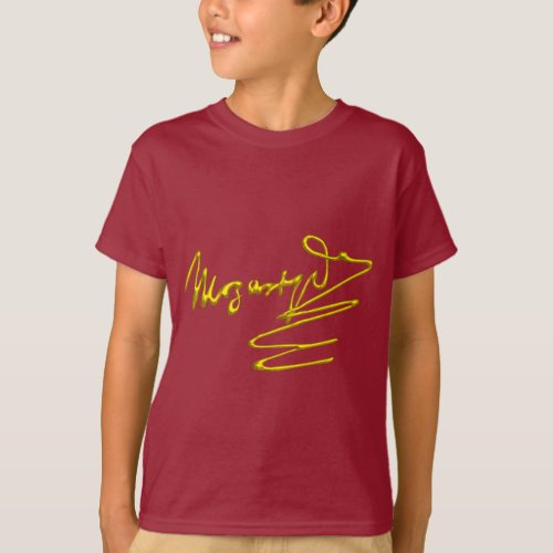 HOMAGE TO MOZART 3D Gold Signature of Composer T_Shirt