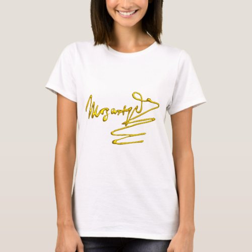 HOMAGE TO MOZART  3D Gold Signature T_Shirt