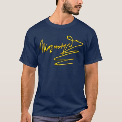 HOMAGE TO MOZART  3D Gold Signature T_Shirt