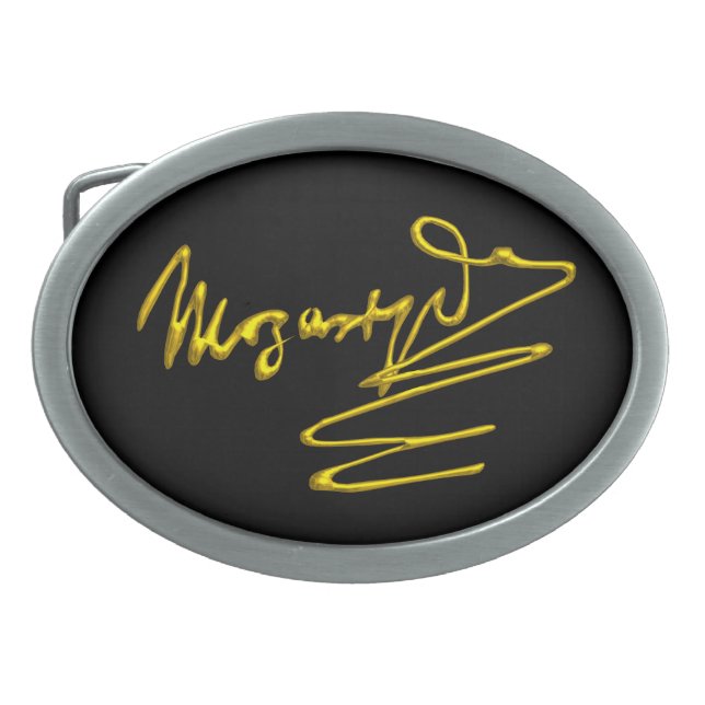 HOMAGE TO MOZART ,Black ,Gold Belt Buckle (Front)