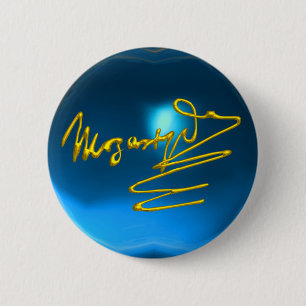 HOMAGE TO MOZART,blue sapphire Button