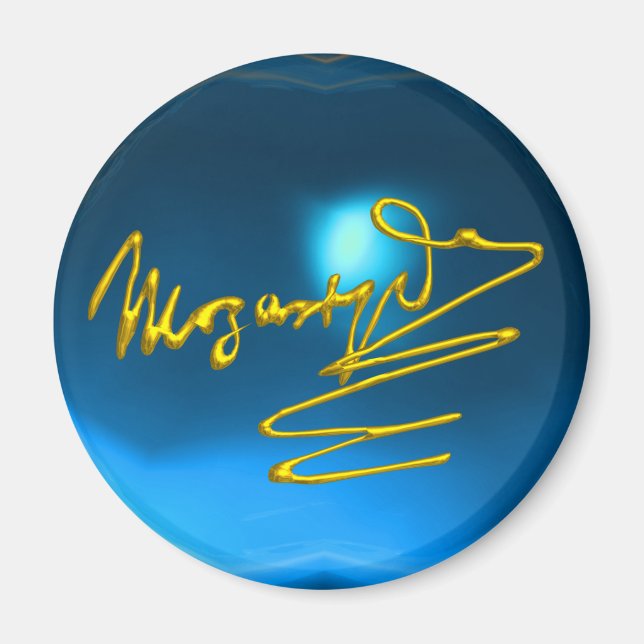 HOMAGE TO MOZART,blue sapphire Magnet (Front)