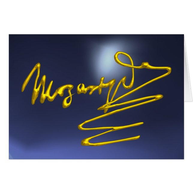 HOMAGE TO MOZART, Blue Topaz Cards (Front Horizontal)