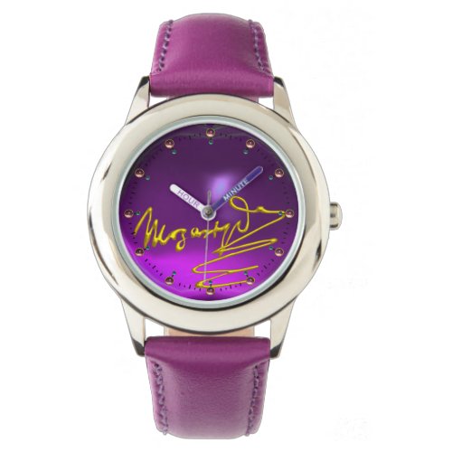 HOMAGE TO MOZART Composer 3D Gold Signature Purple Watch