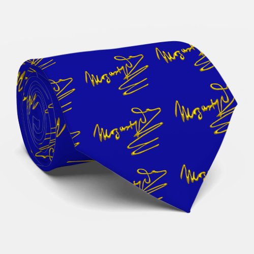 HOMAGE TO MOZART Gold Blue Tie