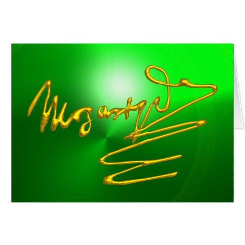 HOMAGE TO MOZART Gold Signature of Composer Green