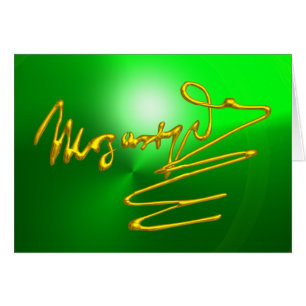 HOMAGE TO MOZART Gold Signature of Composer Green Cards