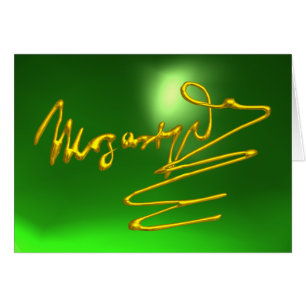HOMAGE TO MOZART Gold Signature of Composer Green Cards