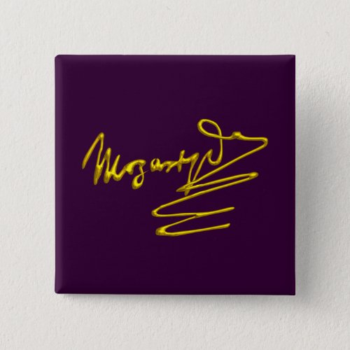 HOMAGE TO MOZART Gold Signature Of Composer Purple Pinback Button