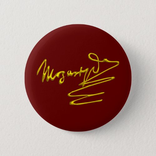 HOMAGE TO MOZART Gold Signature Of Composer Red Pinback Button