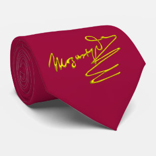 HOMAGE TO MOZART Gold Signature Of Composer Red Tie