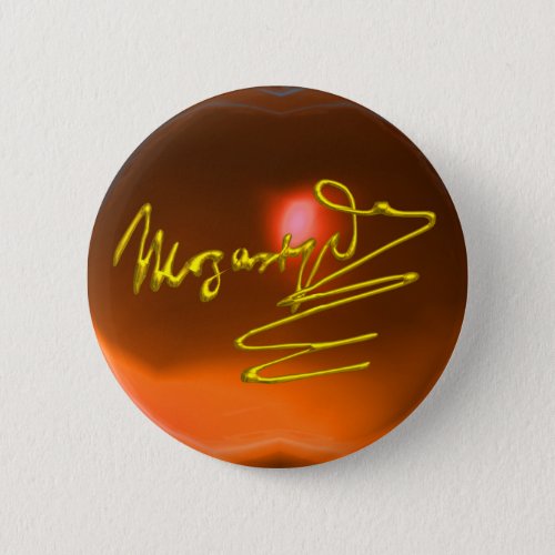 HOMAGE TO MOZARTorange yellow agate Pinback Button