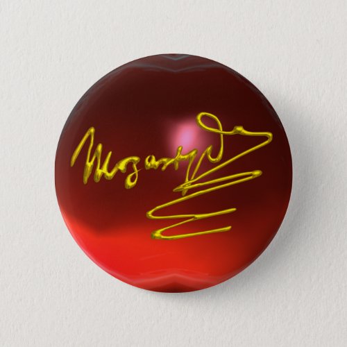 HOMAGE TO MOZART red ruby Pinback Button