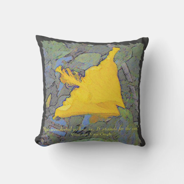 Homage to Van Gogh Throw Pillow (Front)