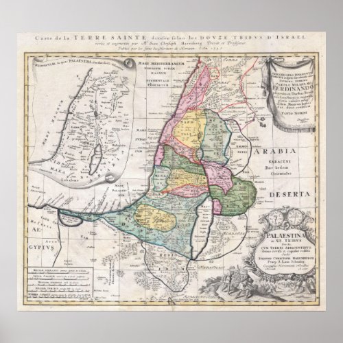 Homann Heirs Map _ 1750 Poster