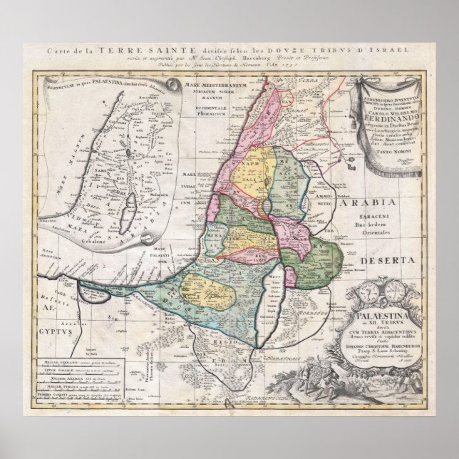 Homann Heirs Map - 1750 Poster (Front)