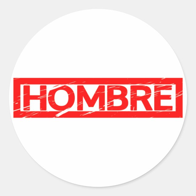 Hombre Stamp Classic Round Sticker (Front)
