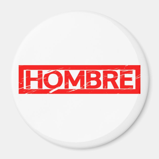 Hombre Stamp Magnet (Front)