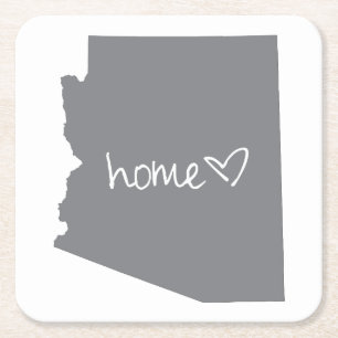 Home <3 Arizona Square Paper Coaster