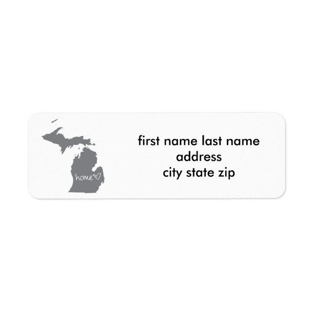Home <3 Michigan Label (Front)