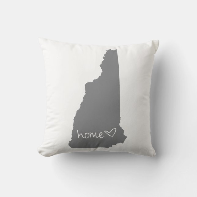 Home <3 New Hampshire Throw Pillow (Front)