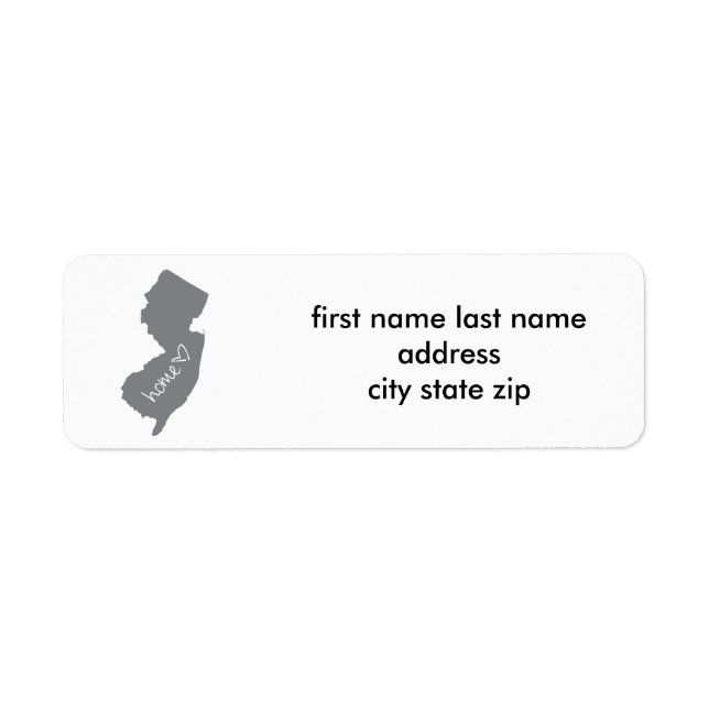 Home <3 New Jersey Label (Front)