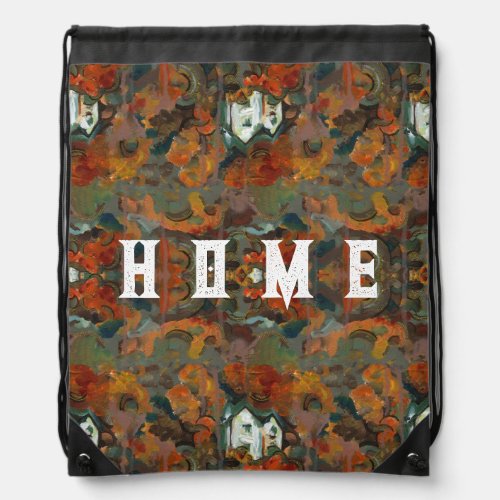 Home A White House  Autumn Trees Drawstring Bag