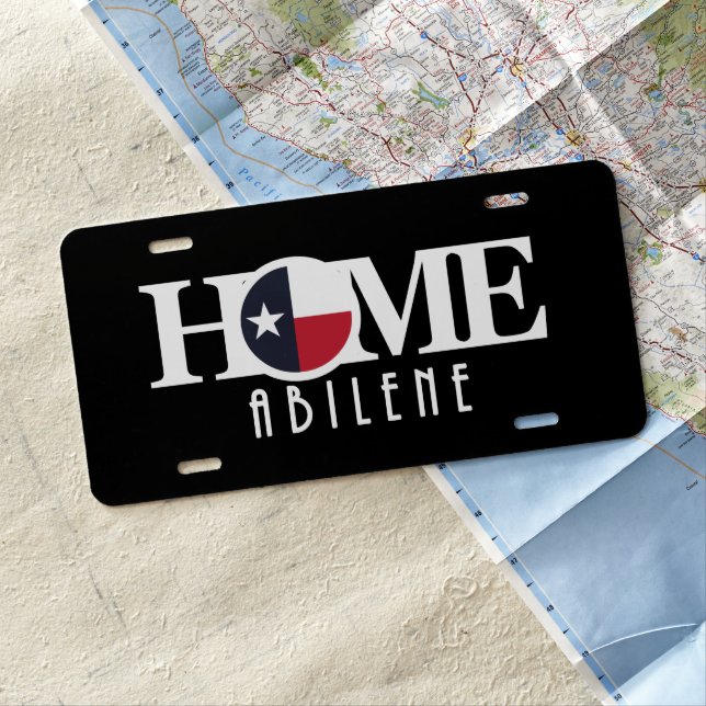 HOME Abilene Texas License Plate (In Situ)