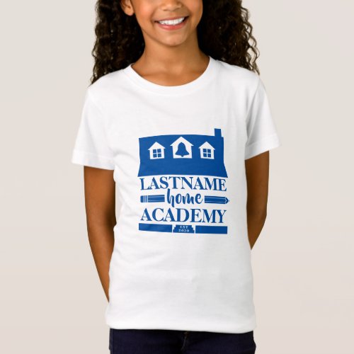 Home Academy Blue Homeschool House T_Shirt