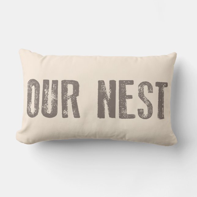 Home Accent Lumbar Pillows Our Nest Vintage Grunge (Front)