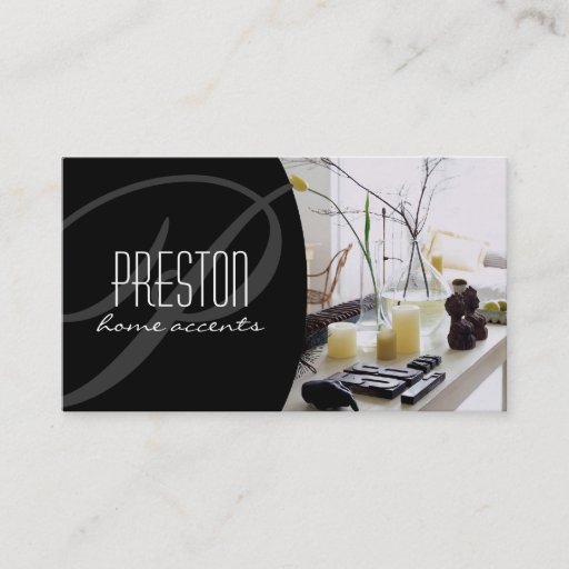 Customizable Home Accents Business Card