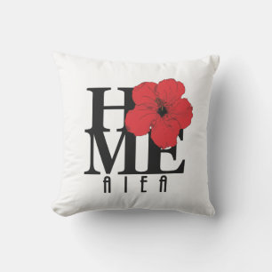 HOME Aiea Red Hibiscus  Outdoor Pillow