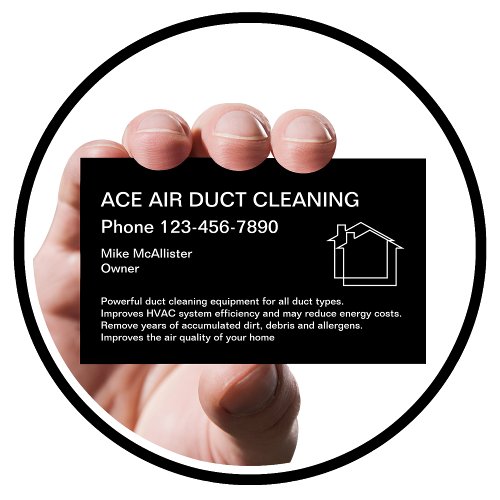 Home Air Duct Cleaning Services Design Business Card