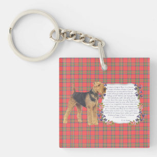 Home Airedale - Welsh - Lakeland Keychain
