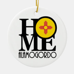 HOME Alamogordo New Mexico Ceramic Ornament