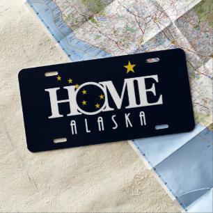 HOME Alaska License Plate